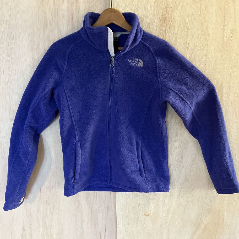 The North Face Full Zip Fleece Jacket Coat Purple Blue Womens Size Small